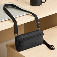 Haissky Zipper Phone Bag For iPhone 17 16 15 Pro Max Air Plus Travel Certificate Card Key Passport Storage Pouch With Wrist Rope