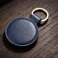 Personalized Name Logo Round Leather Trend Keychain Laser Custom Room Number for Him Keyring Gift Bag Car Key Chain Ring