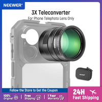 NEEWER 3X Teleconverter for Phone Telephoto Lens Only, 360mm Equivalent, 17mm Thread, for iPhone Android Samsung Xiaomi