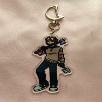 Ticci Toby Double Sided Acrylic Keychain Creepypasta Fan Art Keyring -Horror Character