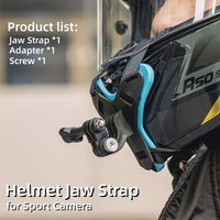 Helmet Jaw Bracket for DJI Action 5pro 4 3 GoPro 13/12/11 Insta360 Motorcycle Riding Fixed Shooting Sports Camera Accessories