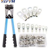 Battery Cable Lug Cable Crimping Pliers 6-50mm²/AWG 10-0 Tube Terminal Crimper Hex Crimp Tool Multitool Hand Tools HX-50B