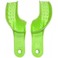 10pcs/Set Autoclavable Dental Plastic Impression Trays Full-Size Green Sterilizable Lab Tools Dentist Supplies