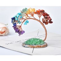 1PC Natural Colour Crystal Tree Specimen Agate Reiki Healing Home Decoration Ornaments Lucky Tree DIY gifts Souvenir Gift