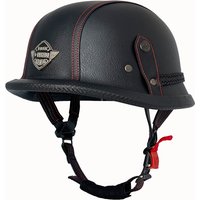 AliExpress NONE Vintage leather WWII style soldier helmet retro half helmet all seasons unisex bicycle cruiser electric scooter helmet JYT-108