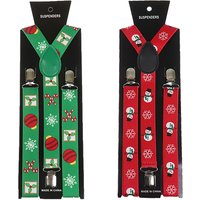 Christmas Suspenders Men Women Y-Back Straps Suspenders For Pants Dress Holder Braces Elastic Leather Belt Strap Christmas Gift