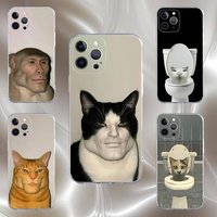 Sigma S-skibidi funny cat Clear case suitable for iPhone 11 12 13 14 15 16 17 Pro Max Plus X XS XR SE E Mini Protective Case