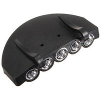 Head Lamps 5 LED Hat Brim Light With Batteries Water Resistant Lightweight Headlamp For Night Fishing Hunting Hiking