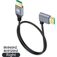 90 degree HDMI 2.1V Cable Cord 8K 60Hz 4K 120Hz 48Gbps EARC ARC HDCP Ultra High Speed HDR for HD TV Laptop Projector PS4 PS5