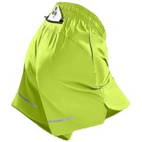 Summer running shorts men's 2-in-1 quick drying pants reduce friction marathon track and field training fitness three part pants