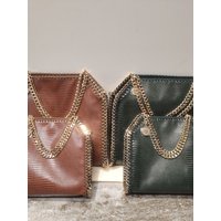 Fashionable Shoulder Crossbody Bag Women's Handbag Popular Chain Design Soft Polyester Magnetic Buckle Closure