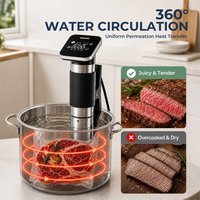 ROUNY 1300W Sous Vide Cooker IPX7 Waterproof Vacuum Slow Cooker LED Touch Immersion Circulator Accurate Cooking Machine
