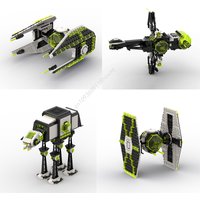 MOC Science Fiction Film (STAR BATTLE) Space Blacktron II Starfighter Special Edition Baustein Modell Spielzeug Festival Geschenke