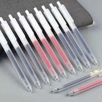 Dirt-resistant Quick-drying Gel Pen Press Type Black/Blue/Red Ink Neutral Pen 0.5mm Pen Tip Signature Pens School Office