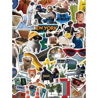 AliExpress 63PCS Ins Style Cool Cartoon Stickers Cute Aesthetic Decals Toy DIY Decoration Laptop Suitcase Phone Bike Wall Car Sticker