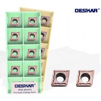 DESKAR 100% Original Hochwertige Drehwerkzeuge CCMT060202 LF6118 CCMT060202 LF6018 Drehmeißel für Edelstahl Schneidwerkzeug