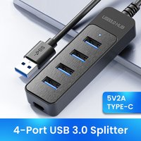 USB 3.0 Power Adapter 4 Port Multi USB Splitter Hub USB Hub 2.0 Type C HUB Multiple Expander High Speed For Laptop PC Computer