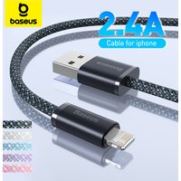 Baseus USB Cable for iPhone 14 13 Pro Max Fast Charging USB Cable for iPhone 12 mini pro max Data USB 2.4A Cable