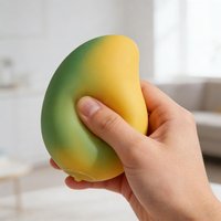 Color Changing Mango Simulation Stretchy Mango Stress Balls Slow Rebound Stress Release Toy Gift Soft Fruit Fidget Toy