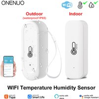 Tuya WiFi Outdoor IP65 Waterproof or Indoor Temperature Humidity Sensor Home Thermometer Compatible For Alexa Google Home Voice