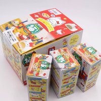 Rement Hello Kitty Cat Cafe Blind Box Cartoon Sanrio Mini Figurine Playset Collection Toy Cat Tree Cat Bed Miniature Meals Decor