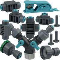 Push-in Garden Watering Tube Joint 1/4" PE Hose Quick Connector for OD-6mm Pipe Drip Irrigation System Kit Fittings Greenhouse