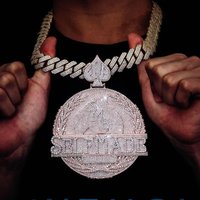 Hip hop sterling silver jewelry, Mozambique diamond 925 silver pendant with letters, men's trendy jewelry necklace customization