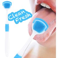 Tongue Scraper Reduce Bad Breath Oral Care Tongue Cleaner Tongue Cleaning Adult Oral Tool Soft Bristle Silicone Tongue Scrape