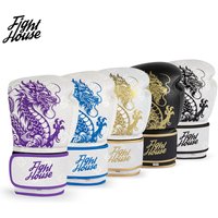 Fight House Dragon print boxing gloves, super strong Velcro, durable 10 12 14OZ boxing training gloves, Muay Thai gloves
