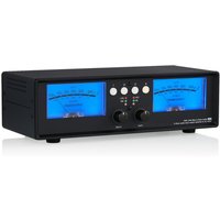 Analog Dual VU Meter MIC+LINE Stereo Music Spectrum Display Sound Level Indicator 4-Port Audio Splitter Switcher Box