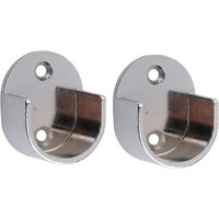 Heavy Durable Curtain Pole Recess Bracket Curtain Rail Support for 25mm/28mm Dia Curtain Rod