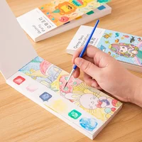 20 Pages Portable Watercolor Painting Book Coloring Books for Kids Drawing Gouache Paper Graffiti Educational Toys Stationery