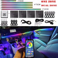 14/18 in 1 Led Acrylic Car Ambient Light RGB 64 213 Color Symphony Acrylic APP Streamer Atmosphere Lamp Kit One Zone Dual Zone image 4