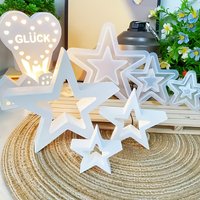 3PCS Star-Shaped Silicone Casting Molds, 3D Hollow Star DIY Craft Molds, for Epoxy Resin, Plaster, Home Christmas Decorations