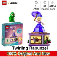LEGO 43214 Disney Princess Twirling Rapunzel Building Toy with Diamond Dress Mini-Doll and Pascal The Chameleon Figure