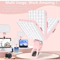 LED Portable Clip-on Selfie Light Video Conference Light 3 Lighting Modes for iPhone Camera Laptop Live Streaming Pocket Light