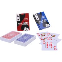 PVC Waterproof Playing Cards Big Character Plastic Poker Card Games Washable Flexible Play Card for Family Party Entertainment