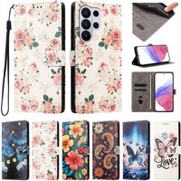 Flip Leather Wallet Case For Samsung Galaxy S26 S25 Edge S24 S23 S22 S20 Ultra Plus FE 5G Cat Butterfly Phone Book Stand Cover