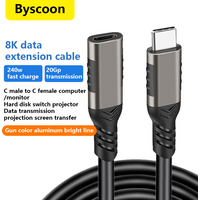 8K 60Hz USB C Male to Female Extension Cord Type-C Cable 20Gbps Data Sync Fast Charge Video Output For iPhone Mac iPad Projector