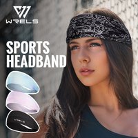 WRELS Summer Sports Sweatband Breathable Fitness Sweatband Elastic Tennis Headband Sweat Wicking Lightweight Running Hairband