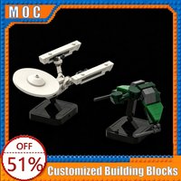 172 Parts Star Trek Micro Scale Rel-class Bird Of Prey Building Blocks Model Assembly Educational Toy Creative Collection Gift