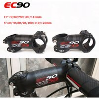 EC90 Carbon Fiber Stem 31.8mm MTB Bar Stems Road Bicycle 6/17 Degrees 60/70/80/90/100/110/120mm Handlebar Stems Bike Part