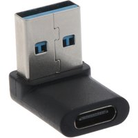 90 Degree Right Angled USB C Female to USB 3.0 Male Adapter For Laptop Charger Cable Adapter Data Charging 10Gbps