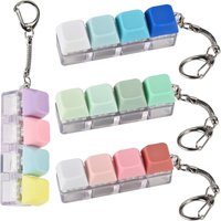 Freedom Color Keycap Stress Reliever – Finger Button Fidget Toy, Office Lanyard, Random Color Keychain for Desk Relaxation