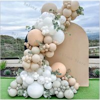 Balloon Garlands Arch Kit Sand White Cream Peach Balloon for Wedding Birthday Party Baby Shower Anniversary Decorations Globos