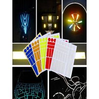 AliExpress NONE Night Safty Warning Fluorescent Motorcycle Bicycle Reflector Bike Reflective Stickers Film Decal Tape Wheel Rim Sticker