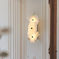 Spain Marble LED Wall Lamp for Bedroom Headboard Modern Living Room Background Wall Stair Art Design Decoration Wall Light