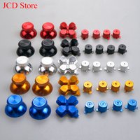 Metal Aluminum Analog Thumbsticks Joystick Cap Action Direction Keys Dpad ABXY Buttons For PS5 Controller