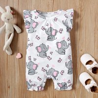 Barboteuse en forme de petit éléphant pour bébé fille de 3 à 24 mois, combinaison d'été décontractée