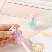 1Pcs Gradient Cat Paw Shaped Portable Mini Pencil Sharpener Office Stationery Pencil Sharpener Student Supplies